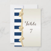 Carte de table mariage plage corde navy, cœurs, ra (Dos)