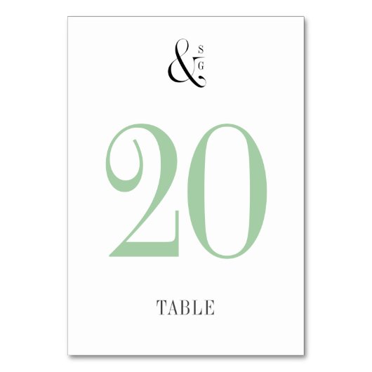 Carte de table mariage pour typographie moderne ve (Par défaut)