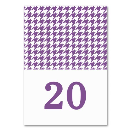 Carte de table Mariage pourpre Houndstooth (Par défaut)
