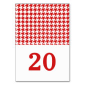 Carte de table Mariage Red Houndstooth (Dos)