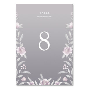 carte de table mariage rose floral argent
