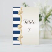 Carte de table mariage sur la plage corde marine, (Debout devant)