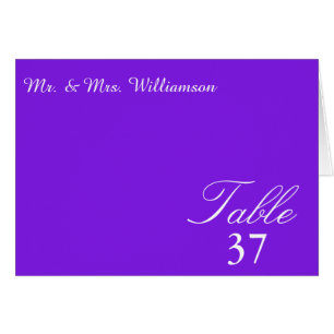 Carte de table Mariage violet Sunset Hearts