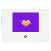 Carte de table Mariage violet Sunset Hearts (Dos Horizontal)