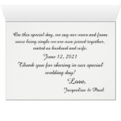 Carte de table Mariage violet Sunset Hearts (Intérieur Horizontal (Bas))