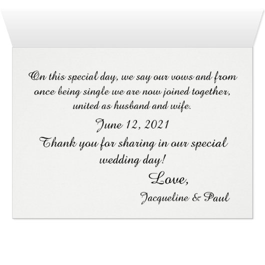 Carte de table Mariage violet Sunset Hearts (Intérieur Horizontal (Bas))