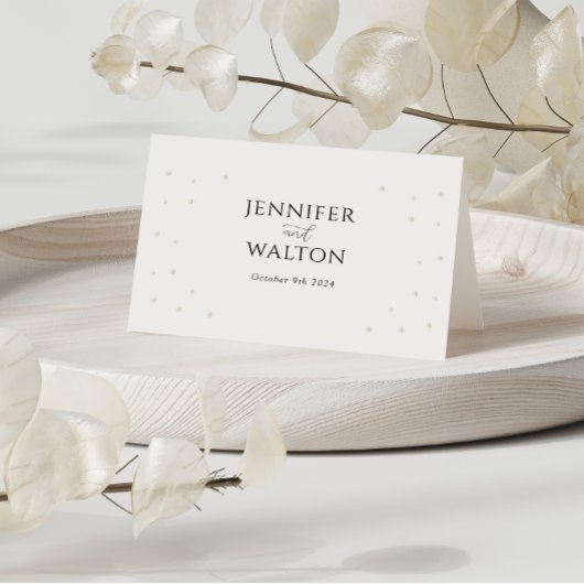 Carte de table Mariage White Pearls