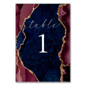Carte de table marine, bourgogne et or (Par défaut)