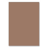 Carte de table marron terreuse minimaliste (Dos)