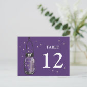 Carte de table Mason Jar & Fireflies (Debout devant)