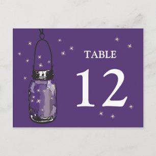 Carte de table Mason Jar & Fireflies