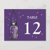 Carte de table Mason Jar & Fireflies (Devant)