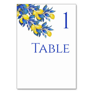 Carte de table méditerranéenne-citrons-Mariages