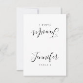 Carte de table minimaliste pour invité (Devant)