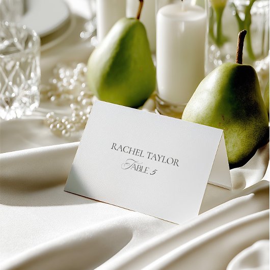 Carte de table minimaliste pour mariage