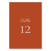Carte de table minimaliste Pumpkin Spice Script (Dos)