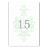Carte de table Mint Green Subtil Damask (Dos)