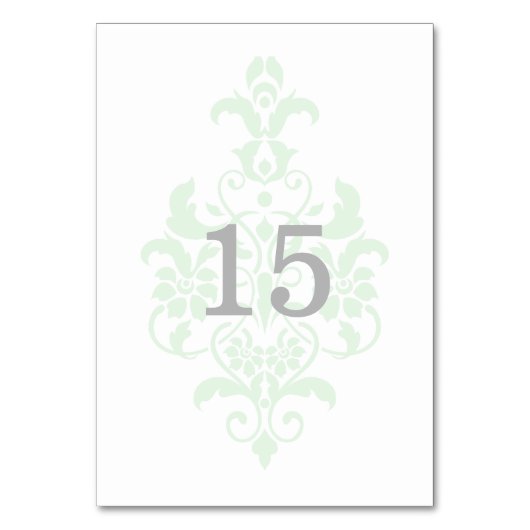 Carte de table Mint Green Subtil Damask (Par défaut)