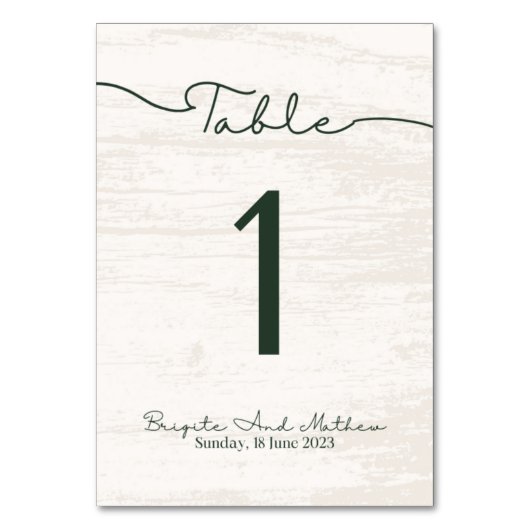 Carte de table moderne en bois (Par défaut)