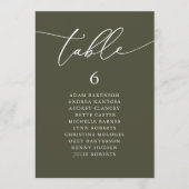 Carte de table moderne pour hôtes romantiques assi (Devant)