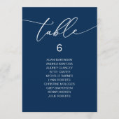 Carte de table moderne pour hôtes romantiques assi (Devant)