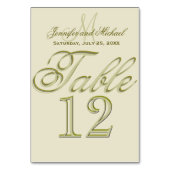 Carte de table Monogramme Gold personnalisée (Dos)