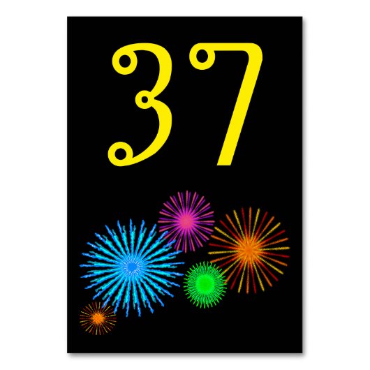 Carte de table Motif de type feu d'artifice (Par défaut)