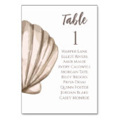 Carte de table Natural Elegant Beach Seashell (Dos)