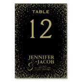 Carte de table | Noir et or (Dos)