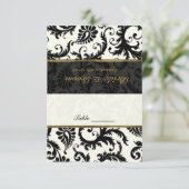 Carte de table Noir, Or, Ivoire (Debout devant)