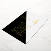 Carte de table noire et blanche moderne (Rotation)