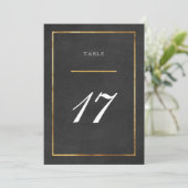 Carte de table noire et or Art déco moderne (Debout devant)