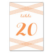 Carte de table Orange Modern Deco (Dos)