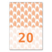 Carte de table Orange Tribal Flèches (Dos)
