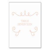 Carte de table Orange Whimsical Flourd (Dos)