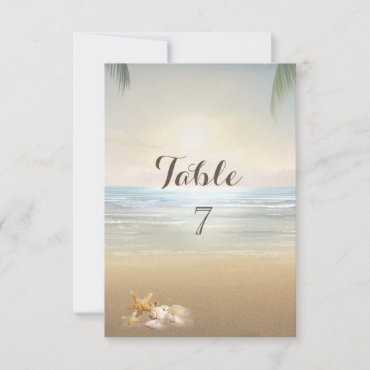 Carte de table Palms Sunset Beach (Devant)