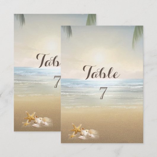 Carte de table Palms Sunset Beach (Devant / Derrière)