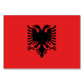 Carte de table patriotique avec Drapeau d'Albanie (Dos)