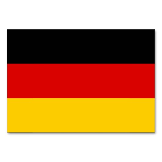 Carte de table patriotique avec Drapeau d'Allemagn (Dos)