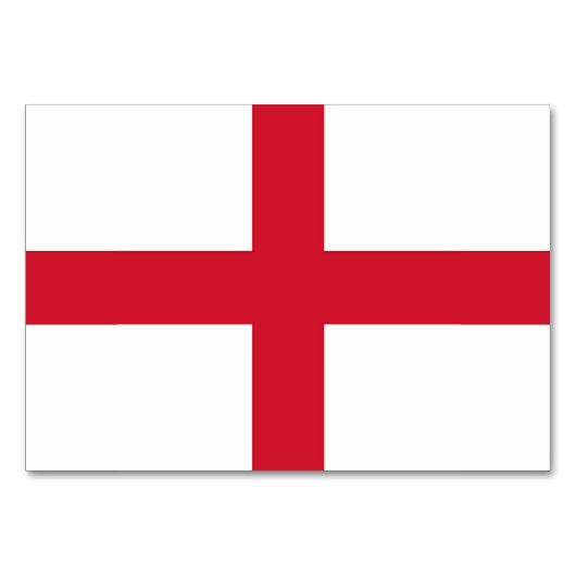 Carte de table patriotique avec Drapeau d'Angleter (Devant)