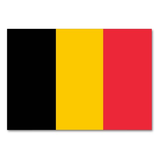 Carte de table patriotique avec Drapeau de Belgiqu (Dos)