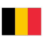 Carte de table patriotique avec Drapeau de Belgiqu (Devant)