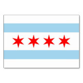 Carte de table patriotique avec Drapeau de Chicago (Dos)
