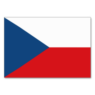 Carte de table patriotique avec Drapeau de Czechia