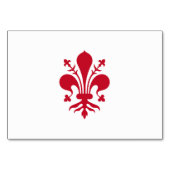 Carte de table patriotique avec Drapeau de Florenc (Dos)