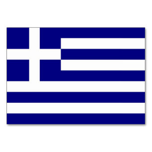 Carte de table patriotique avec Drapeau de Grèce
