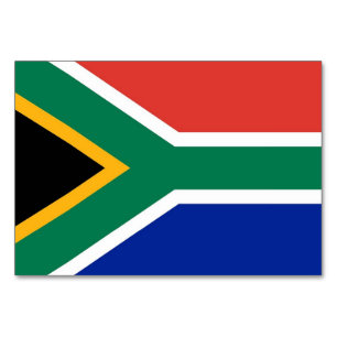 Carte de table patriotique avec Drapeau de l'Afriq