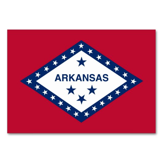 Carte de table patriotique avec Drapeau de l'Arkan (Devant)