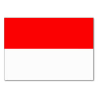 Carte de table patriotique avec Drapeau de l'Indon