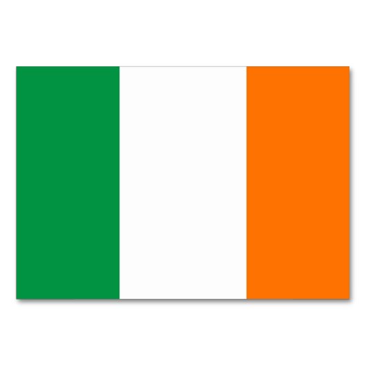 Carte de table patriotique avec Drapeau de l'Irlan (Dos)